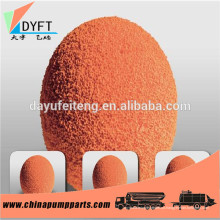 Peça de construção de construção na China fornecedor DN125 bola de esponja natural laranja para mangueira de bomba de concreto